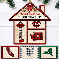 Personalized First Christmas New Home House Ornament NB181 24O47 thumb 1