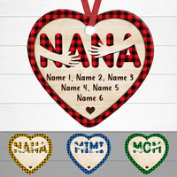 Personalized Mom Grandma Hug Heart Ornament NB172 95O47 thumb 1