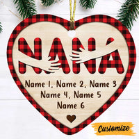 Personalized Mom Grandma Hug Heart Ornament NB172 95O47 thumb 1