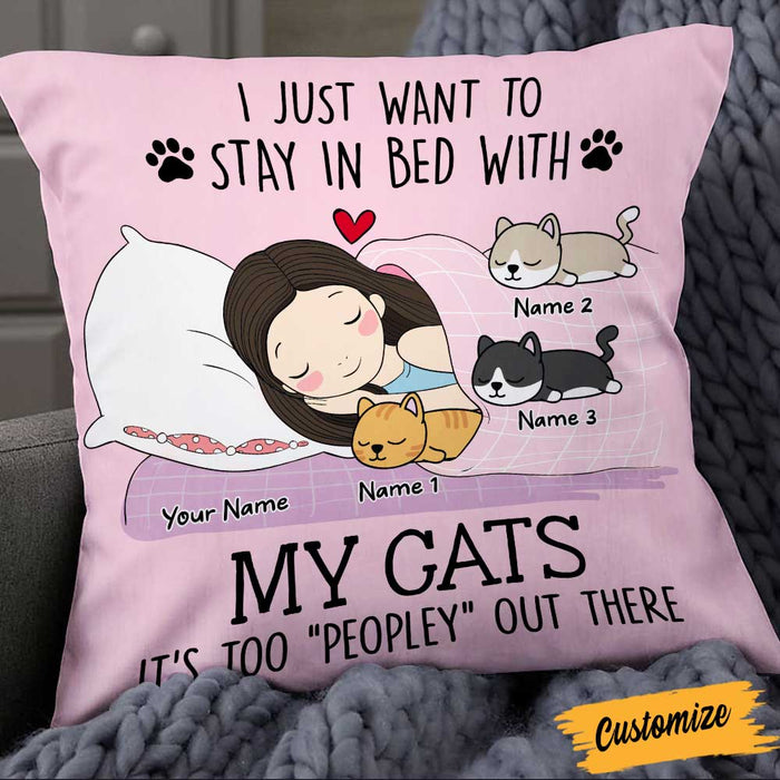 Personalized Cat Peopley Out There Pillow NB171 30O58 1