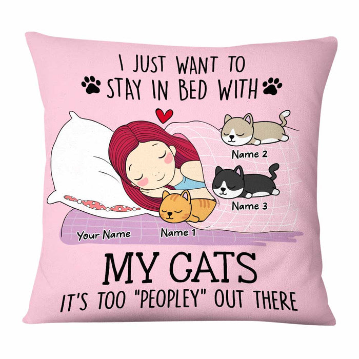 Personalized Cat Peopley Out There Pillow NB171 30O58 1