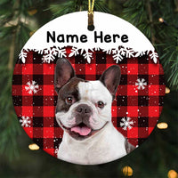 Personalized Dog Christmas Circle Ornament NB13 30O58 thumb 1