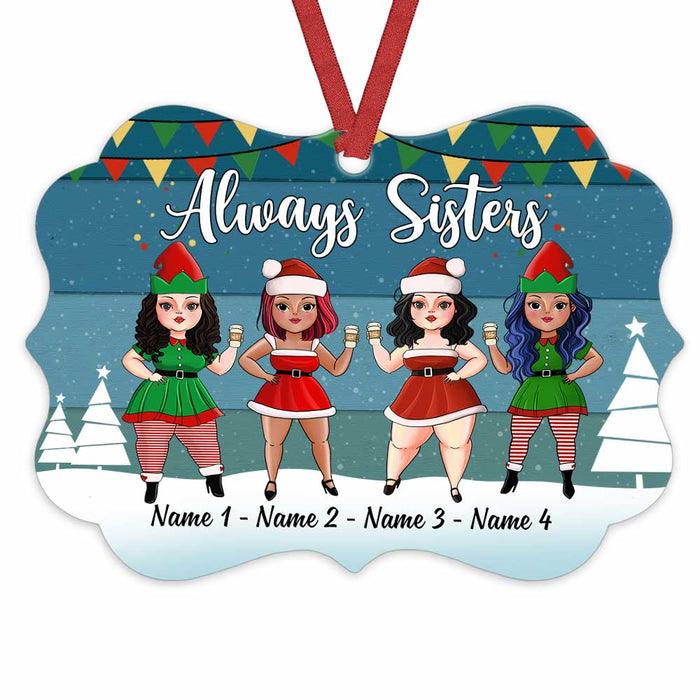 Personalized Sisters Christmas Benelux Ornament OB183 30O58 1