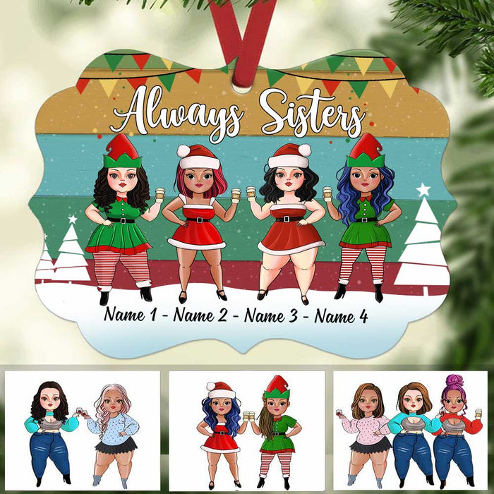 Personalized Sisters Christmas Benelux Ornament OB183 30O58 1