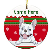 Personalized Dog Christmas Circle Ornament OB71 24O53 thumb 1