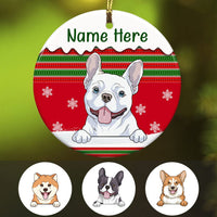 Personalized Dog Christmas Circle Ornament OB71 24O53 thumb 1