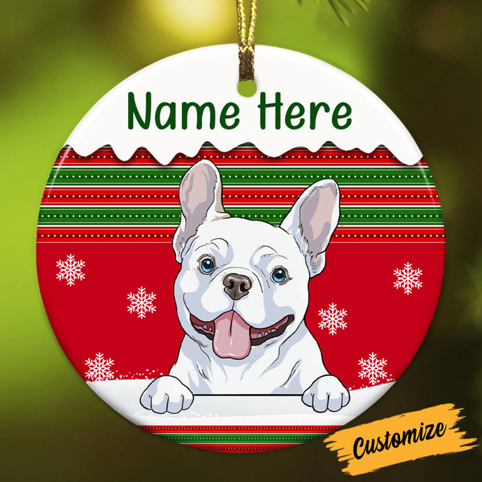 Personalized Dog Christmas Circle Ornament OB71 24O53 1