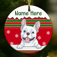 Personalized Dog Christmas Circle Ornament OB71 24O53 thumb 1