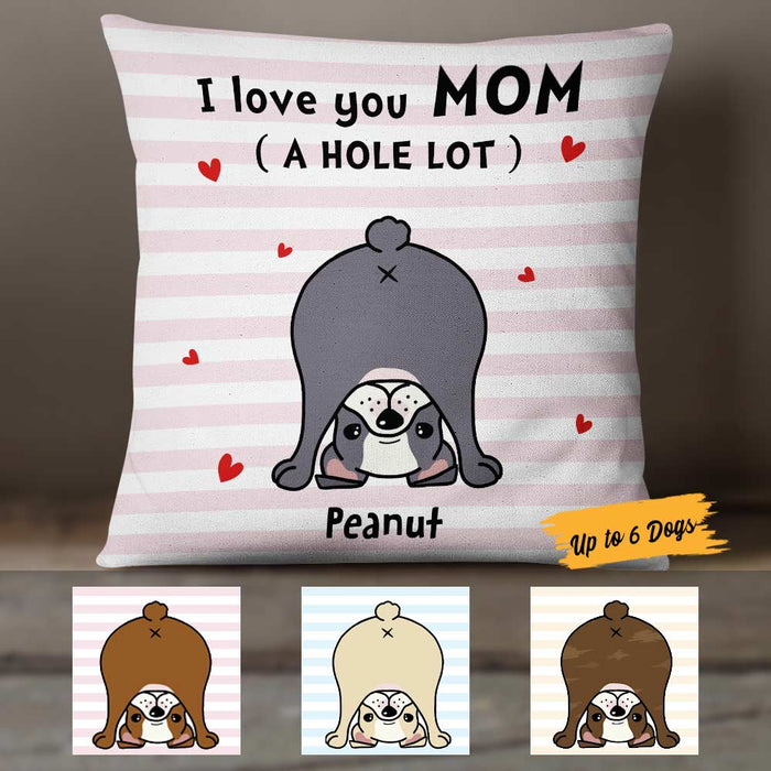 Personalized Boston Terrier Love You Hole Lot Dad Mom Dog Pillow NB181 85O57 1