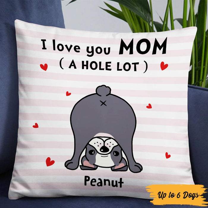 Personalized Boston Terrier Love You Hole Lot Dad Mom Dog Pillow NB181 85O57 1