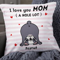 Personalized Boston Terrier Love You Hole Lot Dad Mom Dog Pillow NB181 85O57 thumb 1