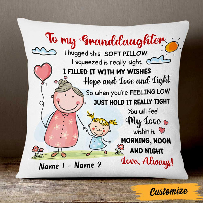 Personalized Grandma Granddaughter Grandson Pillow NB183 85O47 1