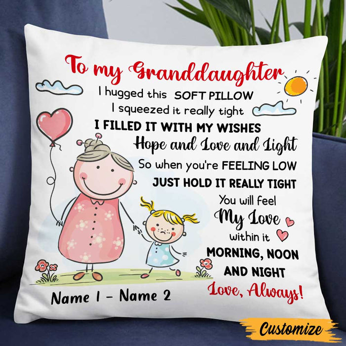 Personalized Grandma Granddaughter Grandson Pillow NB183 85O47 1