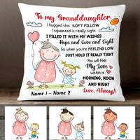 Personalized Grandma Granddaughter Grandson Pillow NB183 85O47 thumb 1