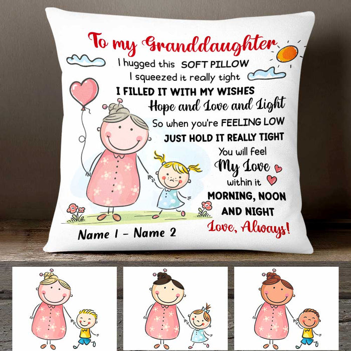 Personalized Grandma Granddaughter Grandson Pillow NB183 85O47 1