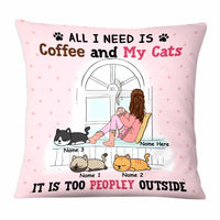 Personalized Cat Peopley Outside Pillow NB191 30O58 thumb 1