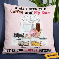 Personalized Cat Peopley Outside Pillow NB191 30O58 thumb 1
