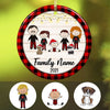 Personalized Family Christmas Circle Ornament NB181 87O53 thumb 1