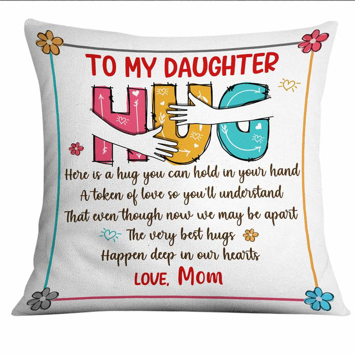 Personalized Hug Family Christmas Pillow NB182 85O34 1