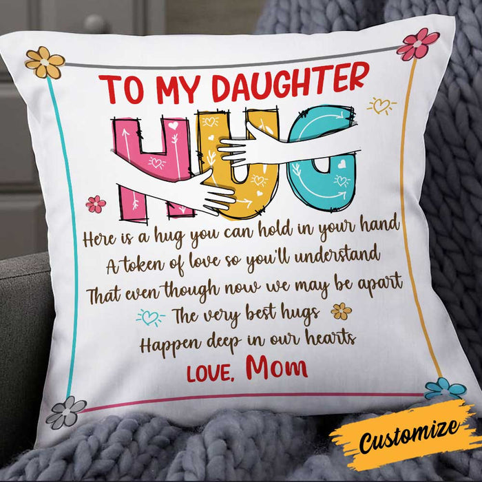 Personalized Hug Family Christmas Pillow NB182 85O34 1