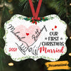 Personalized Our First Christmas Married Couple Benelux Ornament NB181 23O36 1
