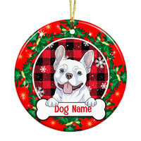 Personalized Christmas Dog Circle Ornament NB191 23O36 thumb 1