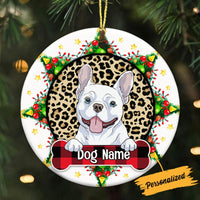 Personalized Christmas Dog Circle Ornament NB191 23O36 thumb 1