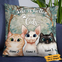 Personalized Life Is Better With Cat Pillow NB192 30O58 thumb 1