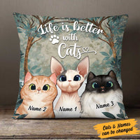 Personalized Life Is Better With Cat Pillow NB192 30O58 thumb 1