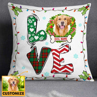 Personalized Christmas Dog Cat Photo Pillow NB181 26O34 thumb 1