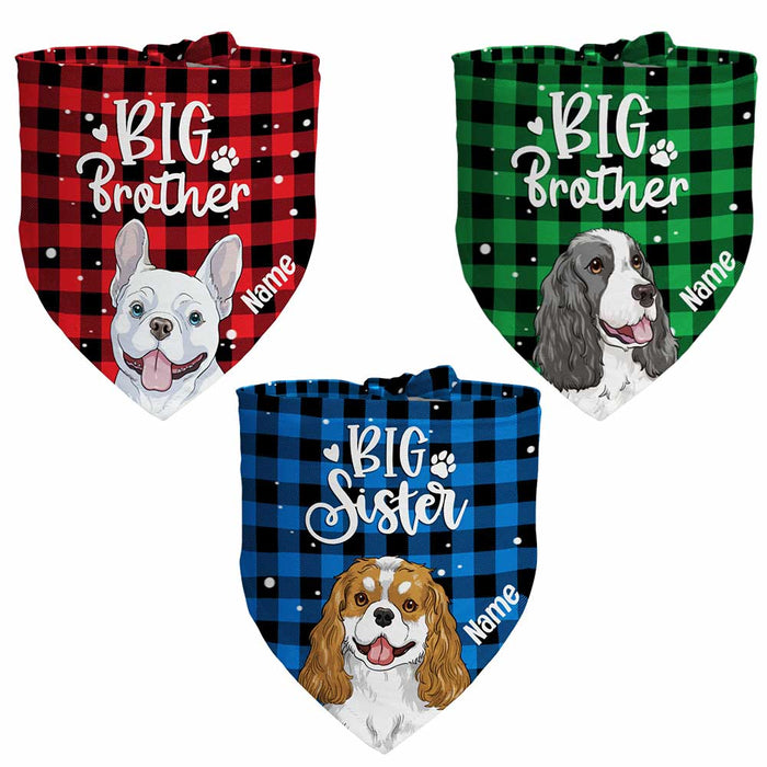 Personalized Dog Big Brother Big Sister Bandana NB191 24O47 1