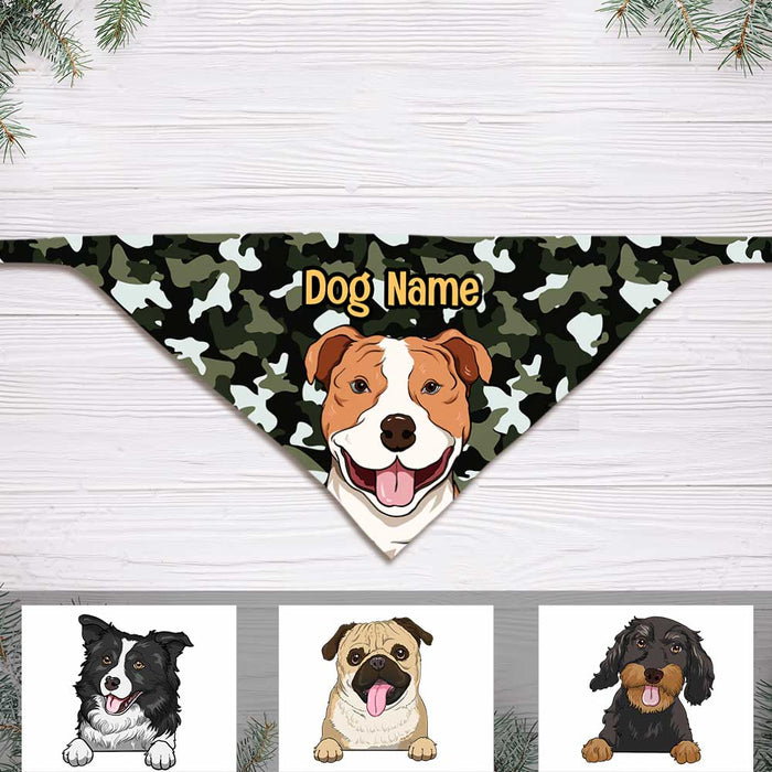 Personalized Dog Camo Patern Bandana NB194 24O34 1