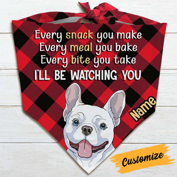 Personalized Dog Watching Bandana NB191 95O34 1