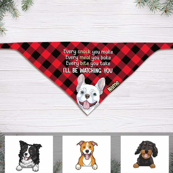 Personalized Dog Watching Bandana NB191 95O34 1