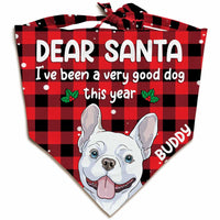 Personalized Santa Been Good This Year Dog Christmas Bandana SB91 85O47 thumb 1