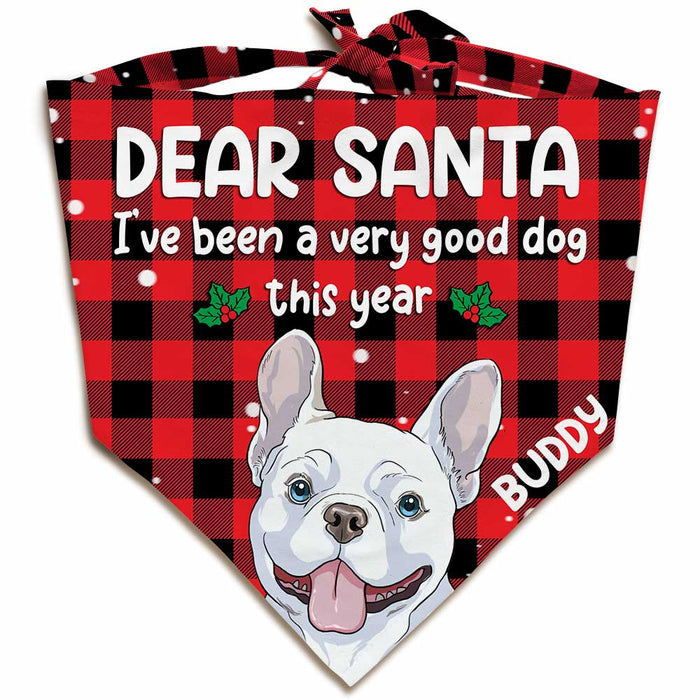 Personalized Santa Been Good This Year Dog Christmas Bandana SB91 85O47 1