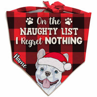 Personalized Dog Naughty List Christmas Bandana NB193 30O58 thumb 1