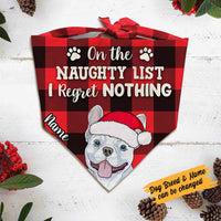 Personalized Dog Naughty List Christmas Bandana NB193 30O58 thumb 1