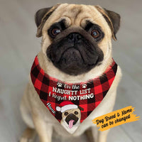 Personalized Dog Naughty List Christmas Bandana NB193 30O58 thumb 1