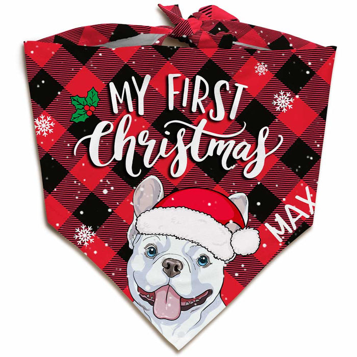 Personalized Dog First Christmas Bandana NB193 85O34 1