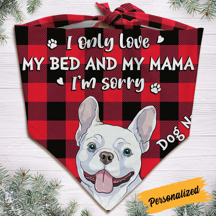 Personalized Dog My Bed And Mama Bandana NB192 26O36 1