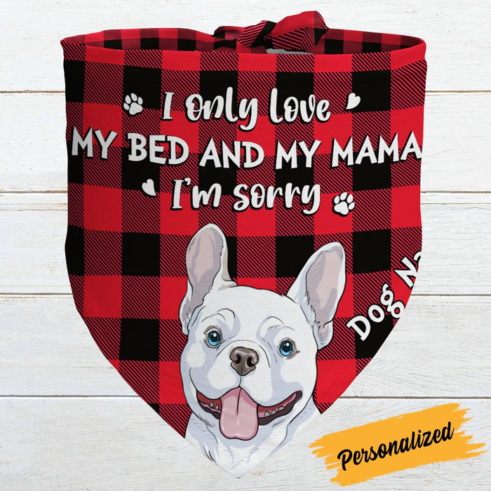Personalized Dog My Bed And Mama Bandana NB192 26O36 1