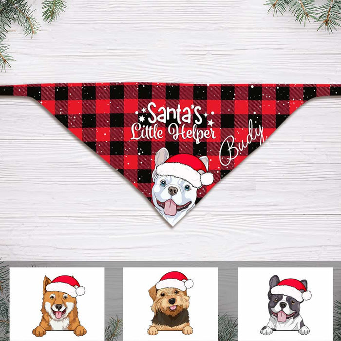 Personalized Dog Santa Helper Christmas Bandana NB183 81O34 1