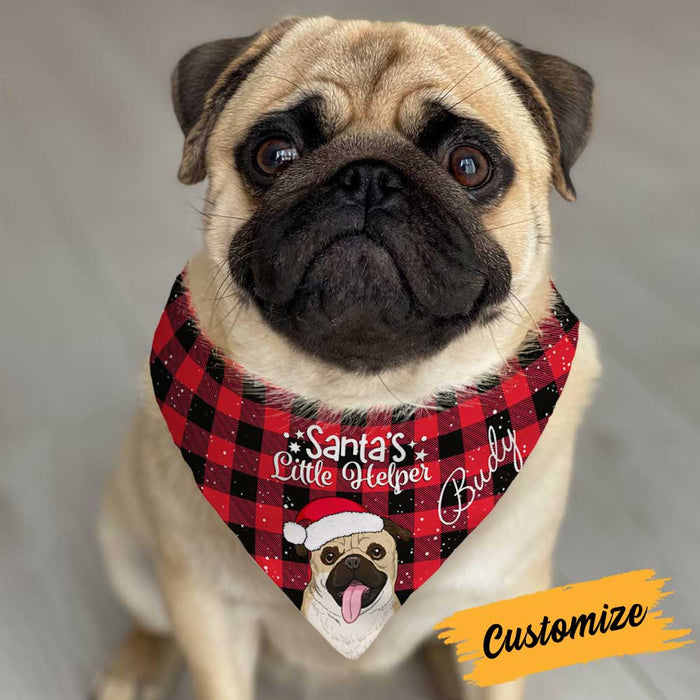 Personalized Dog Santa Helper Christmas Bandana NB183 81O34 1
