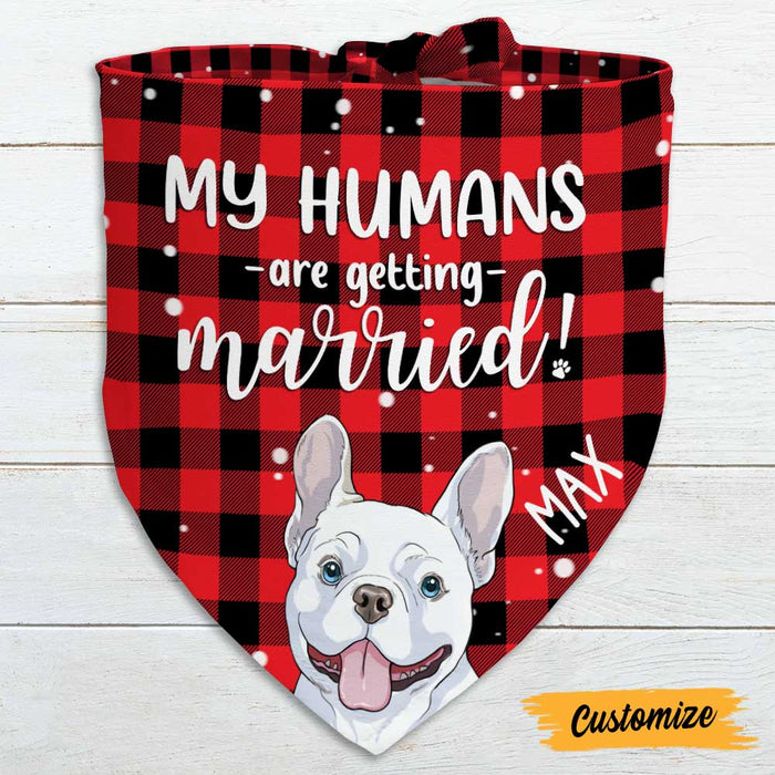 Personalized Wedding Announcement Dog Bandana NB192 23O47 1