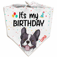 Personalized It Is My Birthday Dog Bandana NB197 85O34 thumb 1