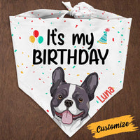 Personalized It Is My Birthday Dog Bandana NB197 85O34 thumb 1