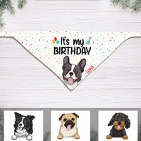 Personalized It Is My Birthday Dog Bandana NB197 85O34 thumb 1