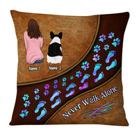 Personalized Dog Mom Never Walk Alone Pillow NB225 81O53 thumb 1