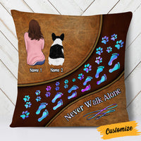 Personalized Dog Mom Never Walk Alone Pillow NB225 81O53 thumb 1
